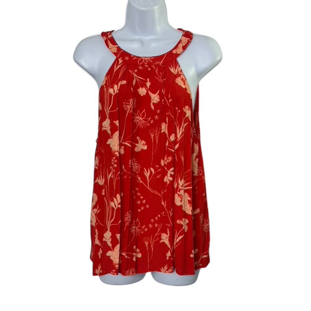 Gentle Fawn Charlottes Web Sleeveless Halter Top Hot Red Paradise Women's Medium